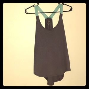 Gray Striped Athletic Tank Top  Jillian Michaels